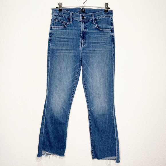 MOTHER Insider Crop Step Fray Jeans Sorry I'm Staring - Picture 5 of 14